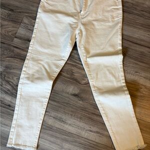 LOFT White Skinny Stretch Jeans